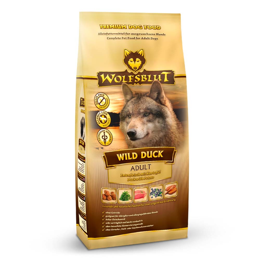 Wolfsblut Wild Duck 2 kg getreidefreies Hundefutter