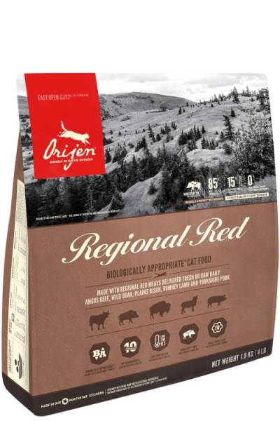 Orijen Regional Red Cat 1,8 kg getreidefreies Katzenfutter für jedes Alter