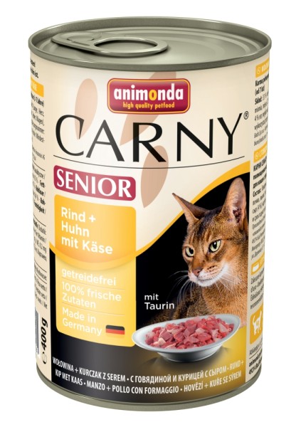 Animonda Carny Senior Rind & Huhn & Käse 6 x 400g Dose Katzenfutter