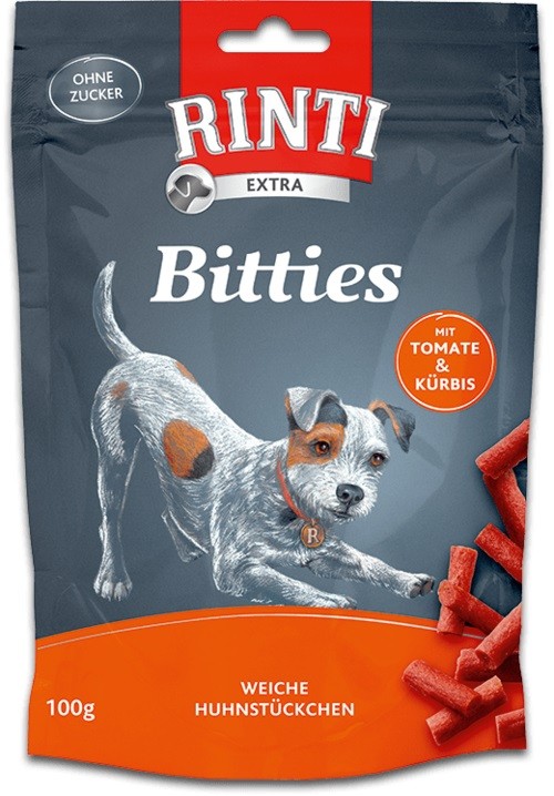 Rinti Extra Snack Bitties Huhn mit Tomate &amp; Kürbis 100g Hundesnack