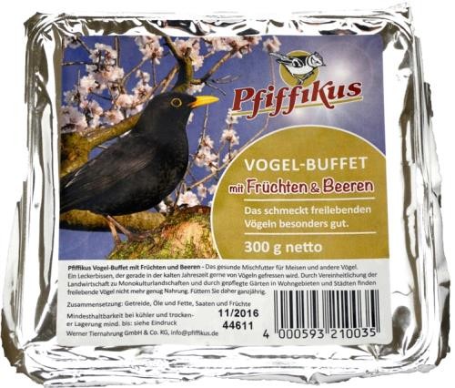 Pfiffikus Vogel-Buffet Früchte & Beeren 11 x 300g Vogelfutter
