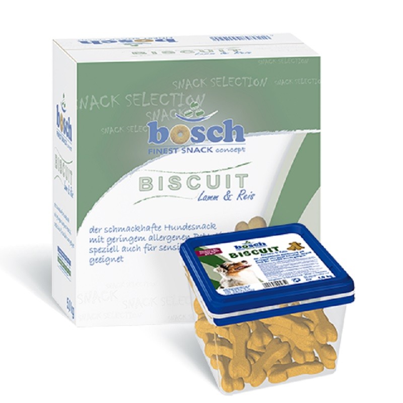 Bosch Biscuit Lamm &amp; Reis Eimer 1 kg Snack Belohnung