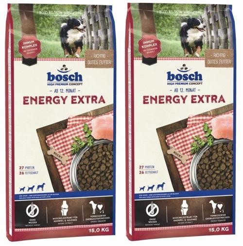 Bosch Energy Extra 2 x15 kg Hundefutter für erwachsende Hunde