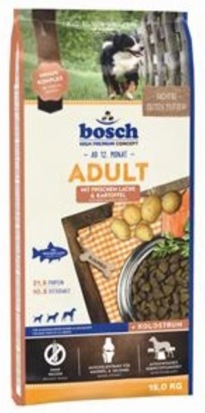 15kg Bosch Adult Lachs & Kartoffel für alle ausgewachsenen Hunde Hundefutter