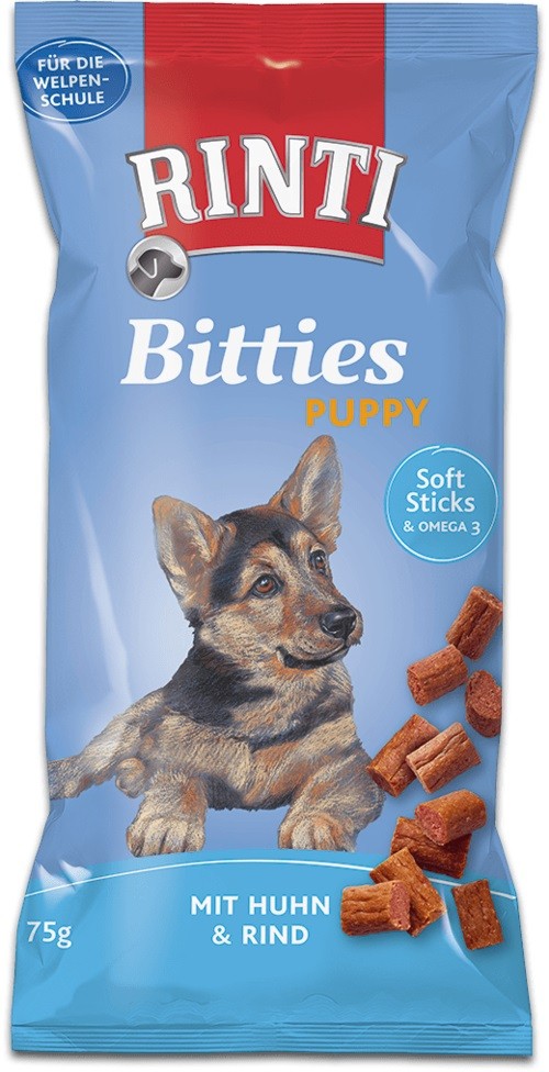 Rinti Extra Snack Bitties Puppy Huhn &amp; Rind 75g Hundesnack