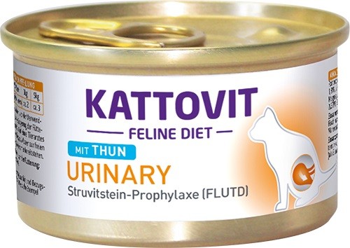 Kattovit Urinary Dose Thunfisch 12 x 85g Katzenfutter zur Vorbeugung Harnwegserkrankung