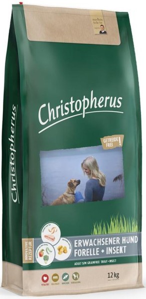 Christopherus Forelle + Insekt 12kg Hundefutter getreidefrei