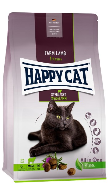 Happy Cat Sterilised Adult Weide Lamm 1,3kg Katzenfutter