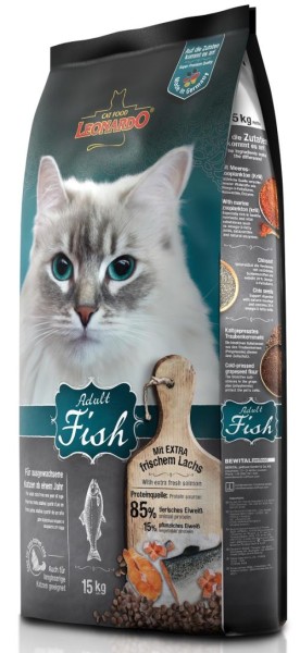 Leonardo Adult Fish 15 kg Premium Katzenfutter Fisch Trockenfutter