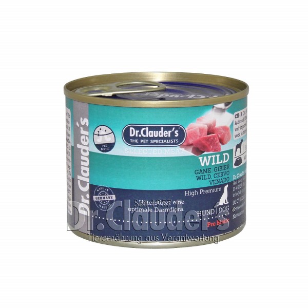 Dr. Clauders Dog Dose Selected Meat Wild 6 x 200g Hundefutter nass