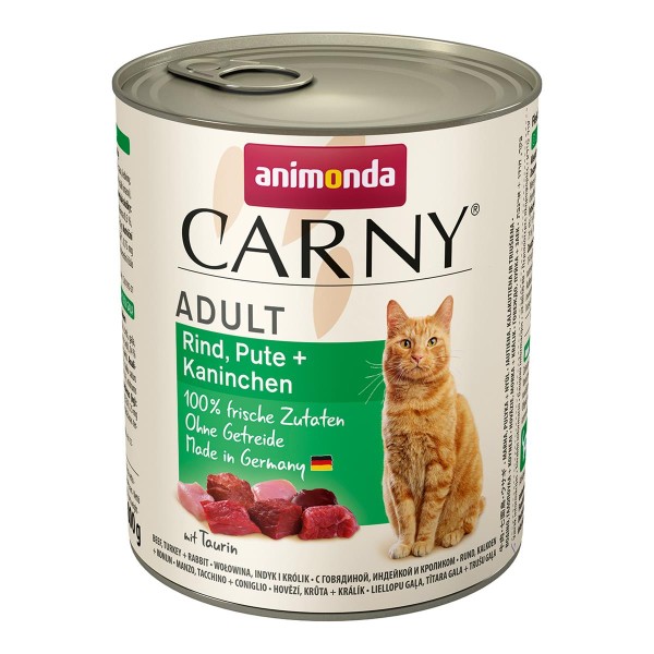 Animonda Cat Dose Carny Adult Rind Pute + Kaninchen 6 x 800g