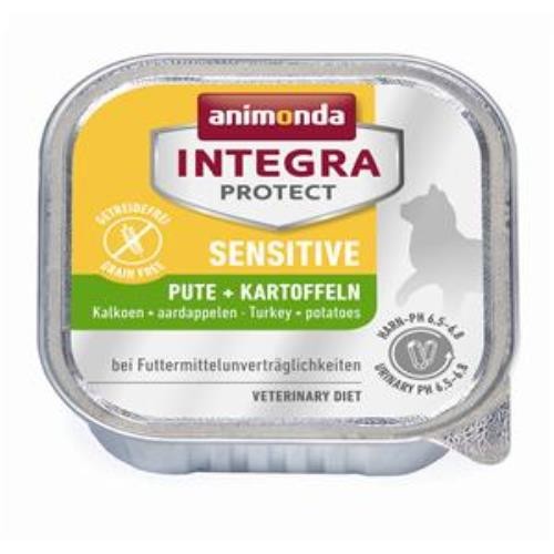 Animonda Integra Sensitive Pute & Kartoffel 16 x 100g Schale Katzenfutter