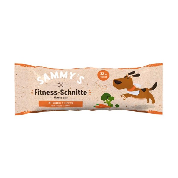 Bosch Sammys Fitness-Schnitte mit Brokkoli & Karotten 20 x 25g Proteinriegel für Hunde
