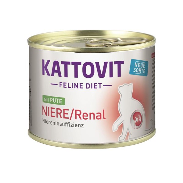 Kattovit Dose Feline Diet Niere/Renal Pute 12 x 185g