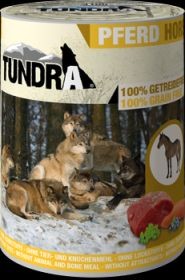 Tundra Pferd 6 x 800g Dose getreidefreies Hundefutter