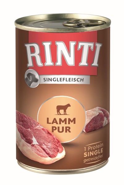 Rinti Singlefleisch Lamm pur 12 x 400g getreidefreies Hundefutter