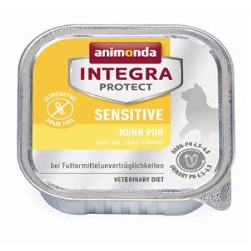 Animonda Integra Sensitive Huhn pur 16 x 100g Schale Katzenfutter