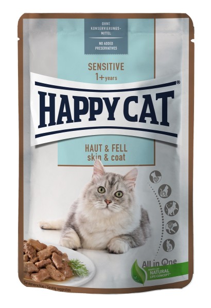 Happy Cat Pouches Sensitive Haut & Fell 24 x 85g Katzenfutter