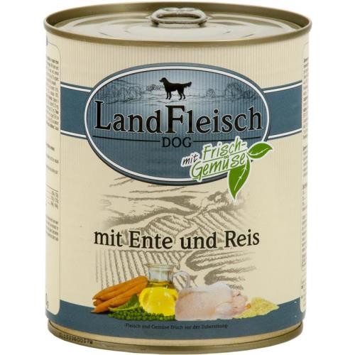LandFleisch Dog Pur Ente & Reis mit Frisch-Gemüse 6 x 800g