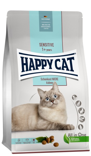 Happy Cat Sensitive Schonkost Niere 3x 300 g Trockenfutter für Katzen