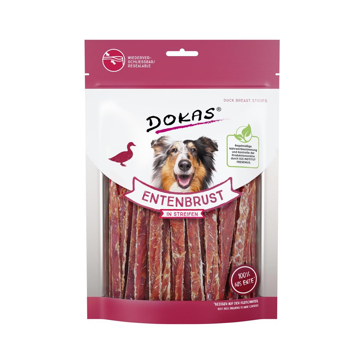 Dokas Dog Snack Entenbrust in Streifen 250g Hundesnack