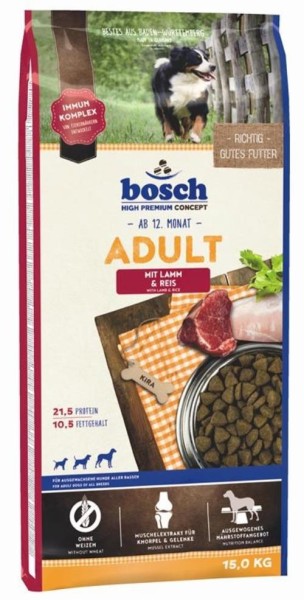 Bosch Adult Lamm & Reis 15 kg Hundefutter