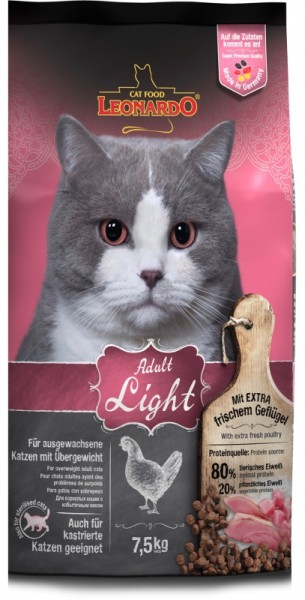 Leonardo Adult Light 7,5 kg Katzenfutter Diätfutter