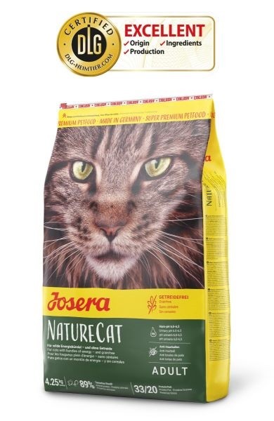Josera NatureCat Trockenfutter für Katzen 4,25 kg + 4x Paula Snack gratis