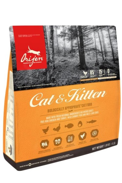 Orijen Cat & Kitten 1,8 kg getreidefreies Katzenfutter für jedes Lebensalter